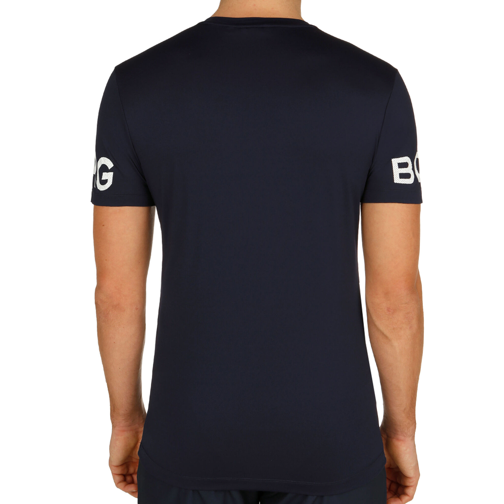 Мужское теннисное поло Björn Borg Borg T-Shirt Men - Dark Blue, White