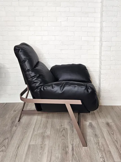 Кресло Jupiter, черная кожа