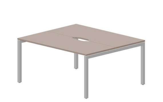 Составной стол Polo на 2 рабочих места 1580х1366х750мм (2 эргономичных выреза)