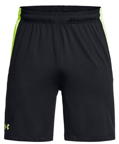 Мужские теннисные шорты Under Armour Men's UA Tech Vent Shorts - black/high vis yellow