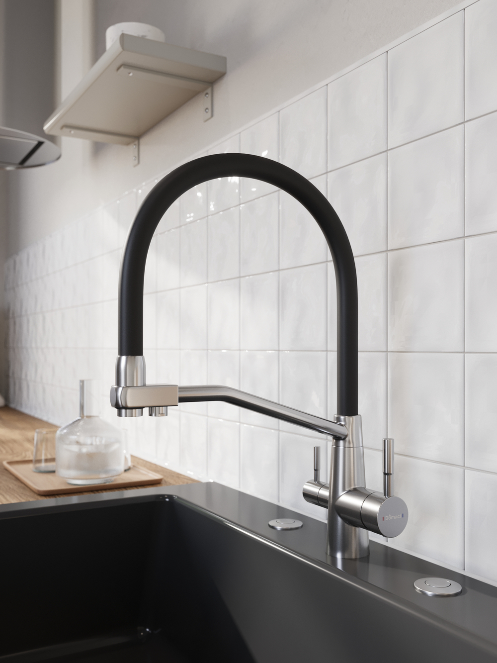 Смеситель для кухни Domaci Ливорно D5693S сталь