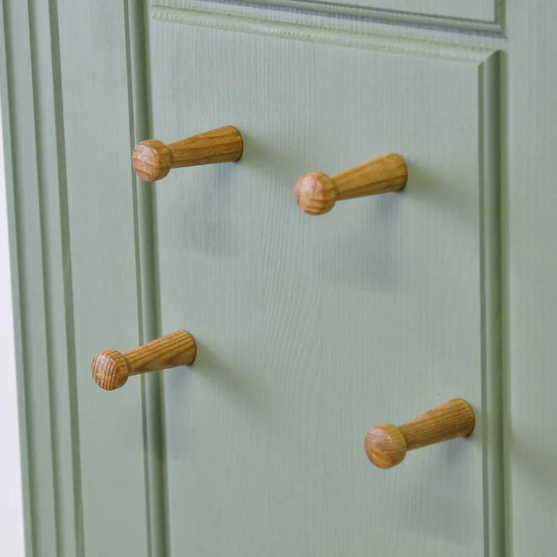 Вешалки настенные для одежды Неаполь 47х125 см из массива сосны, 2 шт., деревянные вешалки в прихожую, эвкалипт