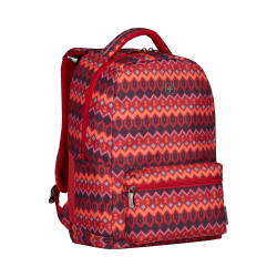 Фото рюкзак WENGER 16'' красный с рисунком полиэстер с гарантией