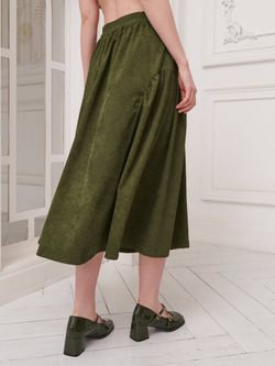 Юбка бохо вельветовая миди