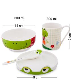 Topchoice TC-17 Набор посуды «Лягушонок Фредди» (Here's Freddy)