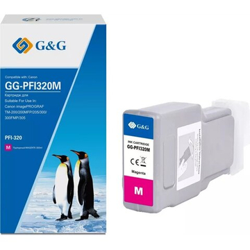 Картридж струйный G&G PFI-320M, аналог Canon 2892C001 пурпурный 300ml