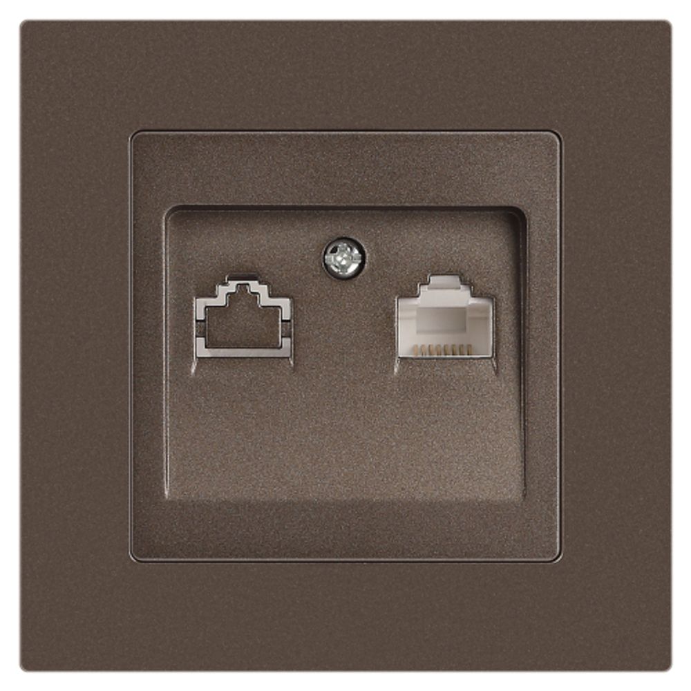 Розетка Intro Accent 6-303-08 информационная RJ45, IP20, СУ, бронза | Intro