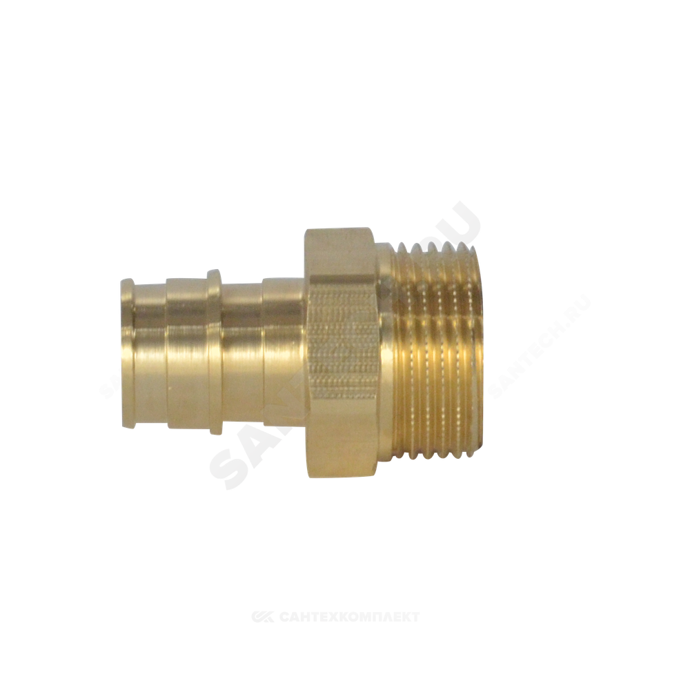 Муфта для PE-X труб радиальная латунь Дн 25х1/2" НР РОС