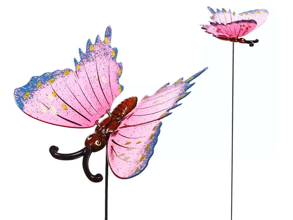 Штекер садовый "Бабочка блестящая" 12*10*60см