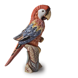 De Rosa Rinconada Статуэтка керамическая Красный Попугай