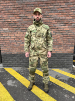 Тактический костюм горка с наколенниками и налокотниками мох лайт