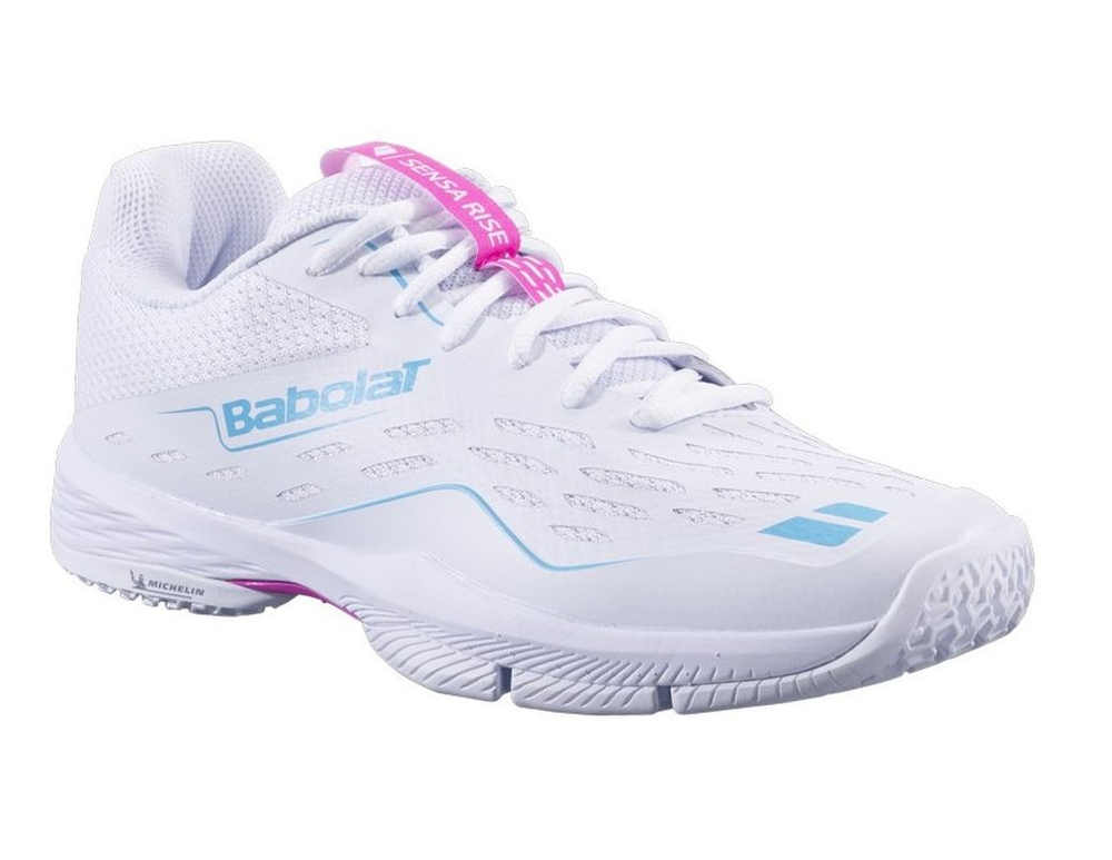 Женские кроссовки для Падел Babolat Sensa Rise - white/rhodamine red