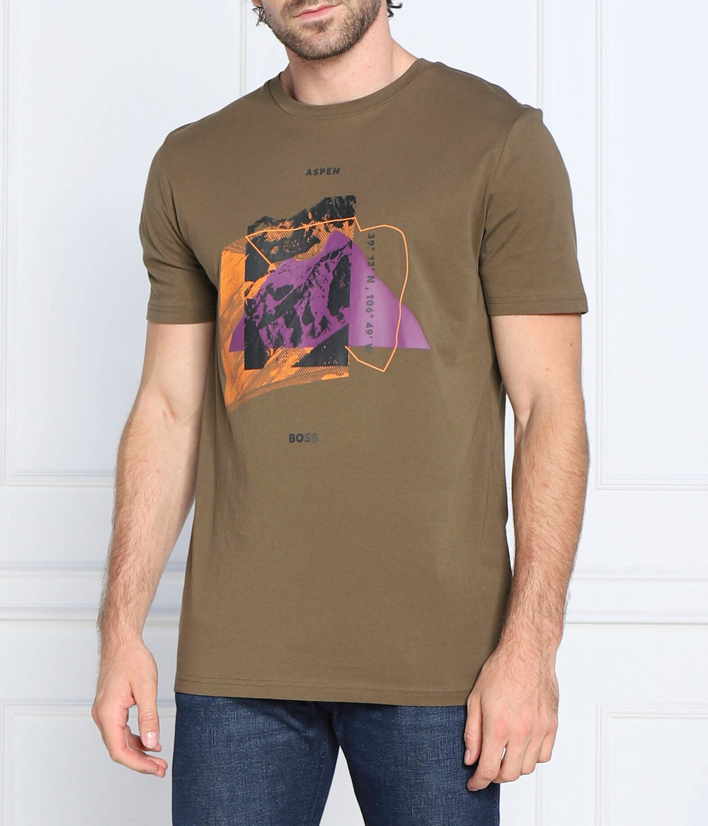 футболка teetuned 1 BOSS ORANGE - оливковый(50478791)