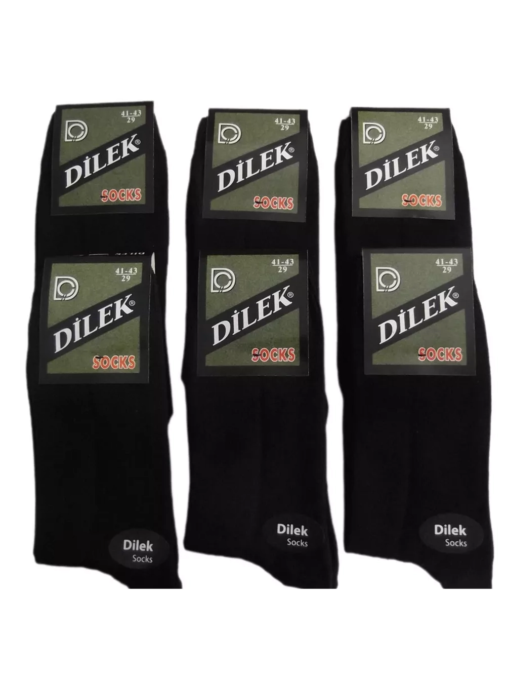 Носки Дилек черные с лайкрой плотные 6 пар