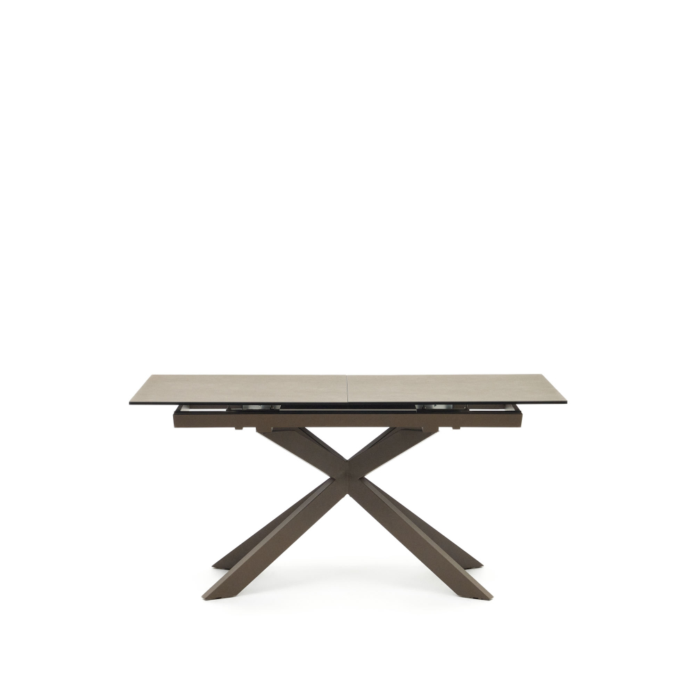 Atminda Раздвижной стол из керамики и стали с коричневой отделкой 160 (210) x 90 см