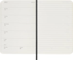 Еженедельник Moleskine (DSB12WN2) Classic Soft WKNT Pocket 90x140мм 144стр. мягкая обложка черный