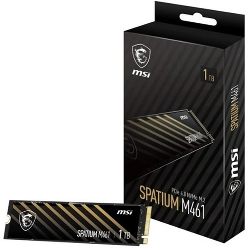 Жесткий диск SSD M.2 1Tb MSI SPATIUM M461, 4700/1700MBs, 400000 IOPS, TLC 3D NAND, 2280, PCI-E 4.0 x4 (S78-440L1D0-P83)