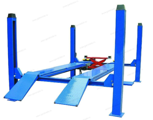 Электрогидравлический платформенный 4-х стоечный подъемник RLP4-4.5WA