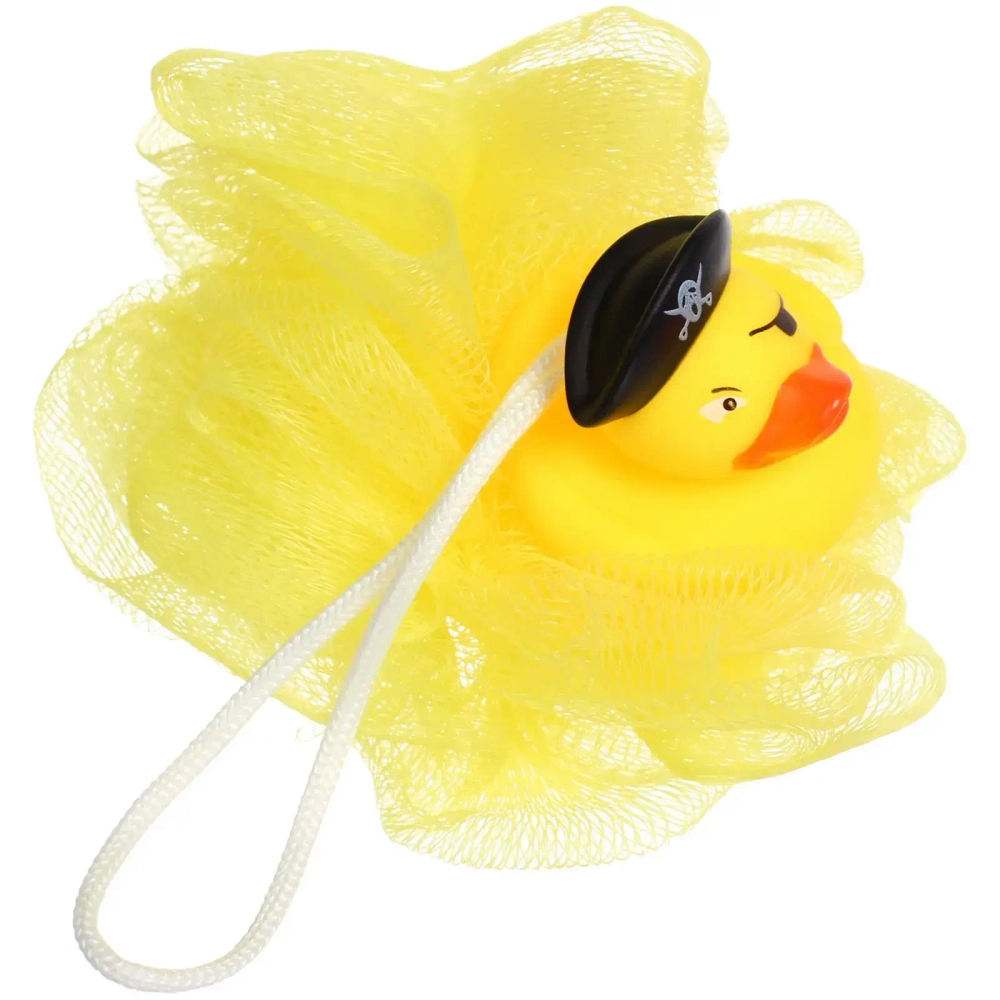 Мочалка-шар для тела полипропиленовая детская «Baby Boom - Мистер Пупсик Пират», цвет желтый, 20гр, d-11см