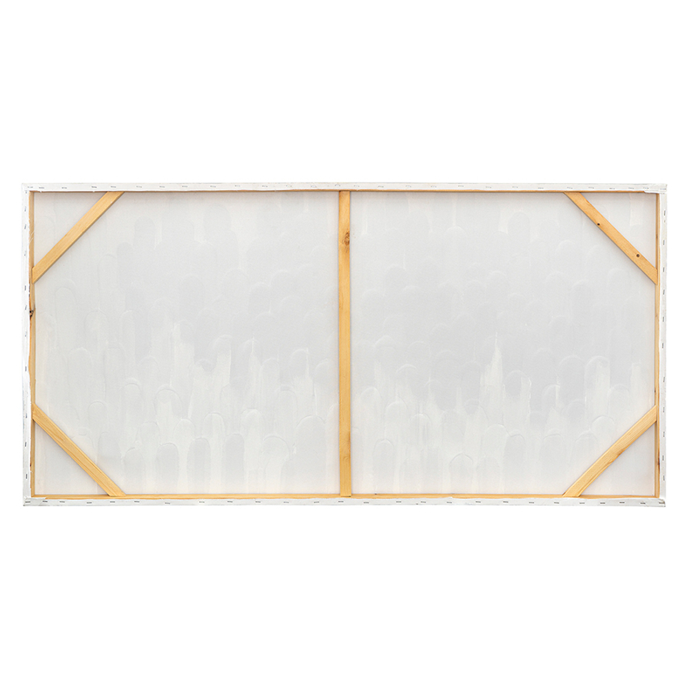 Панно декоративное с ручной росписью by feel, 140х70 см, черно-белое