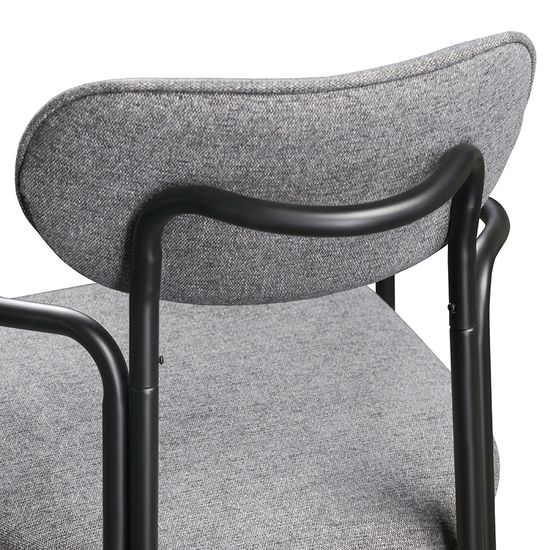 Стул ror, round, рогожка, черный/серый