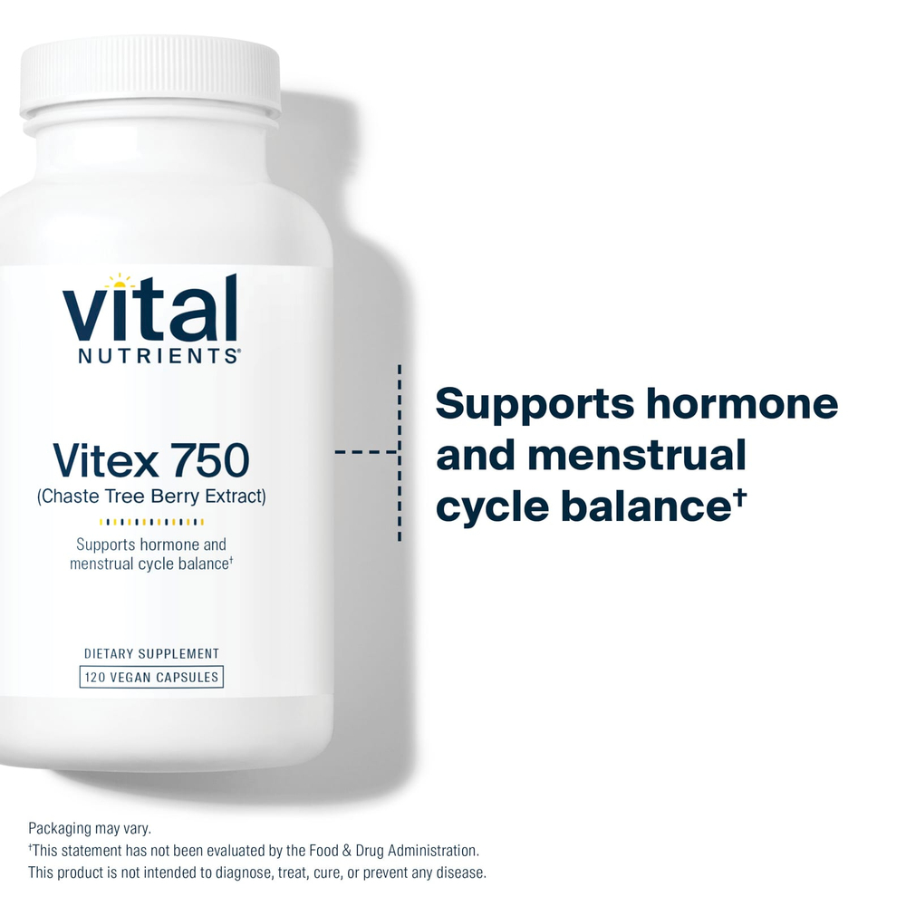 Vital Nutrients, Vitex 750, 750 мг, 120 веганских капсул