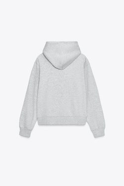 ZARA БАЗОВОЕ ХУДИ, СЕРЫЙ МЕЛАНЖ