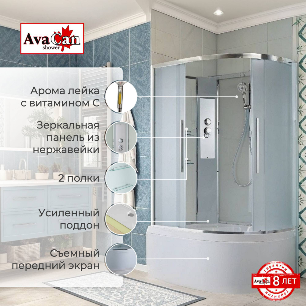 Душевая кабина AvaCan EM5811LN без крыши
