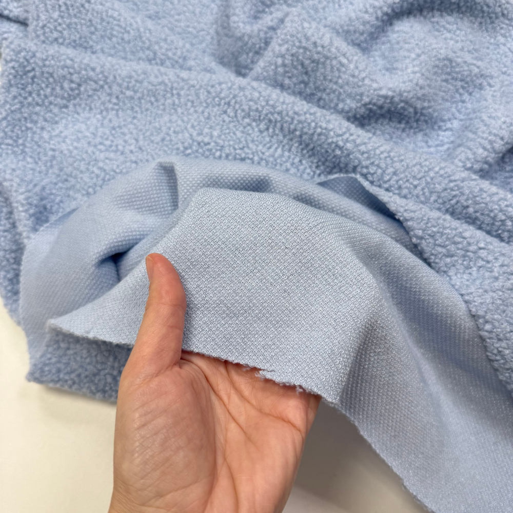 Трикотажный барашек/Букле Голубой