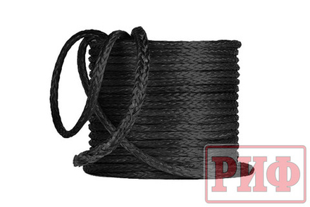 Трос для лебёдки синтетический 14 мм черный РИФ
