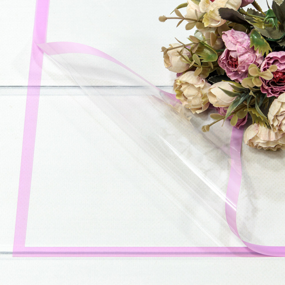 Пленка В листах 20 шт 57 х 57 см с цветной рамкой (Сиреневый)