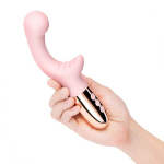 Розовый вибромассажер 19см с двумя моторами Le Wand XO Pink LW-039-RG