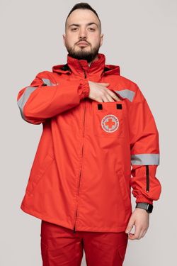 Ветровка Скорая помощь MedicLine мужская цв. КРАСНЫЙ