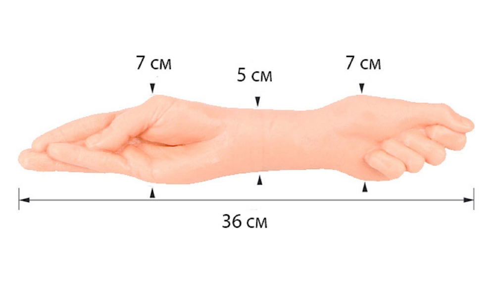 Стимулятор для фистинга двусторонний телесный 36 см