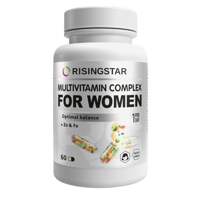 Мультивитаминный комплекс для женщин, Multivitamin complex for woman, Risingstar, 60 капсул