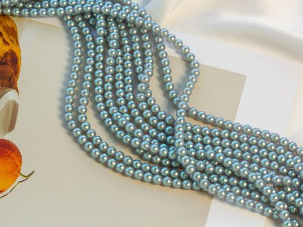 "Жемчуг круглый" 6мм, "Майорка. Имитация" (нить)