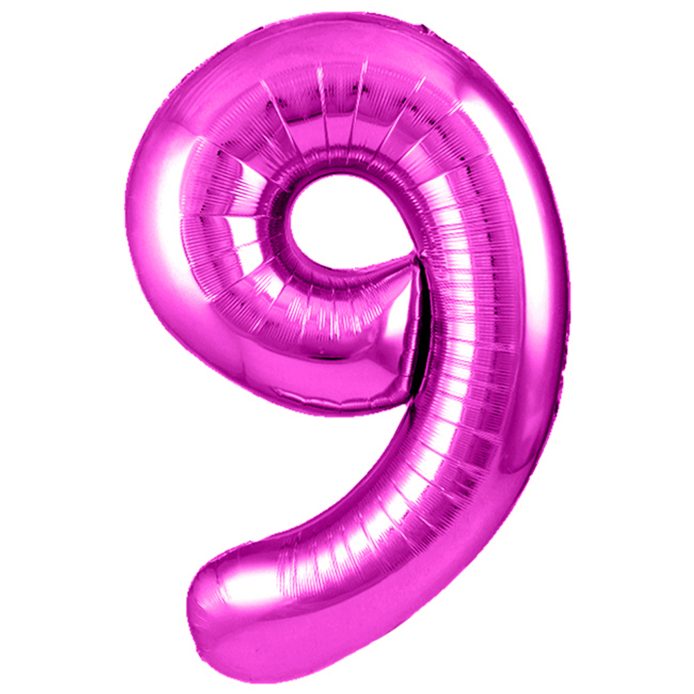Цифра 9 розовый 40” г84
