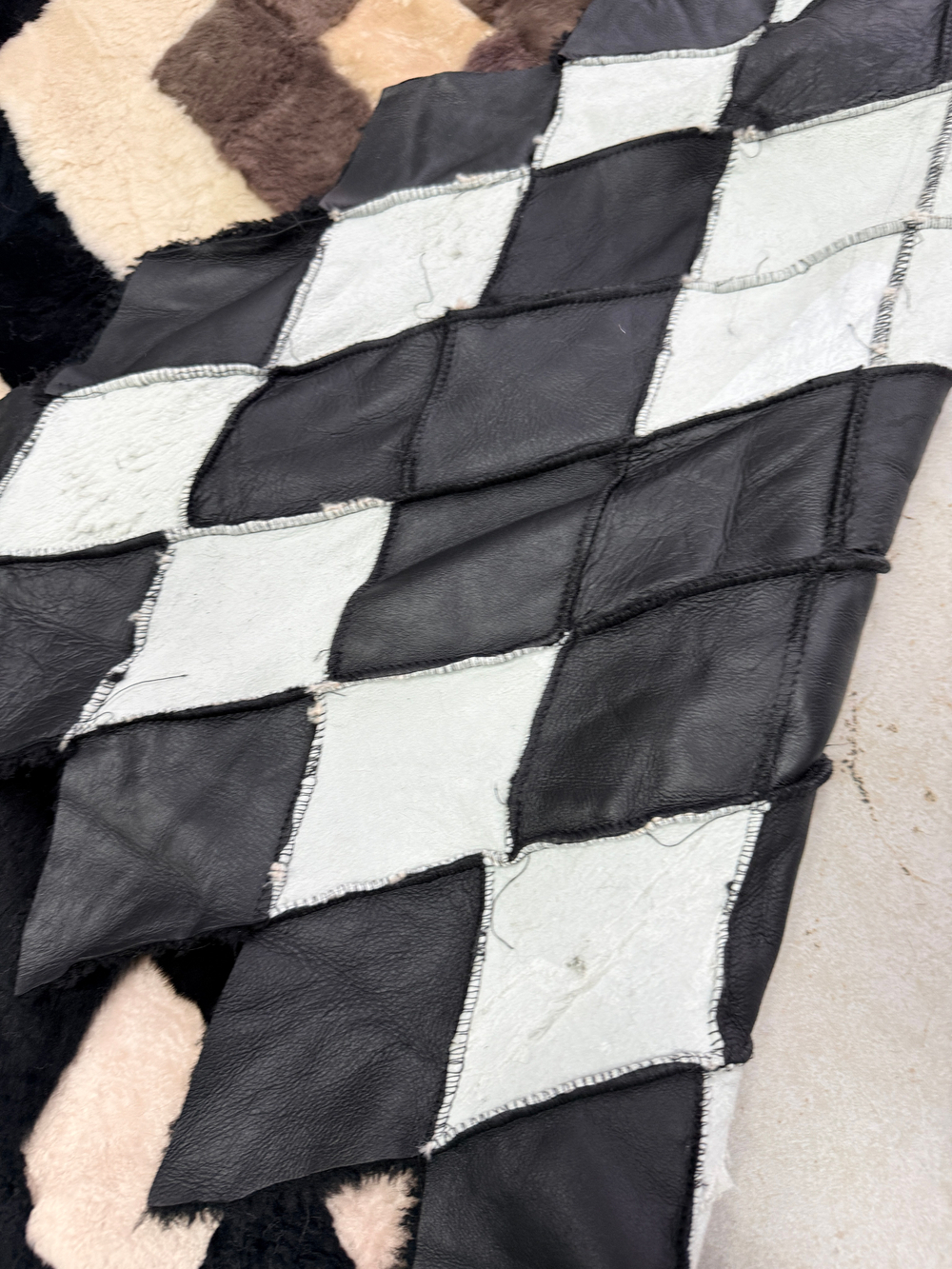 Покрывало меховое ковер из шкуры овчины