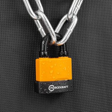 Замок навесной водонепроницаемый 55мм (дужка 10х9мм, пространство для замка 31х23мм, 3 ключа) в блистере FORCEKRAFT FK-FSS55