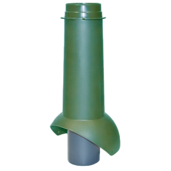 Неизолированый вентиляц.выход канализации 110/500 RAL 6005 (RR 11) 500х110мм