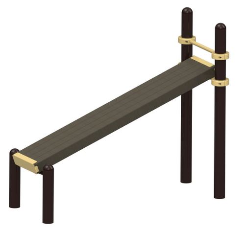 Спортивный комплекс №41, скамья для пресса, брус, 1850*750*1600 мм., D=89 мм.