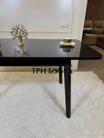 Кухонный раздвижной стол "Модерн", черный мрамор