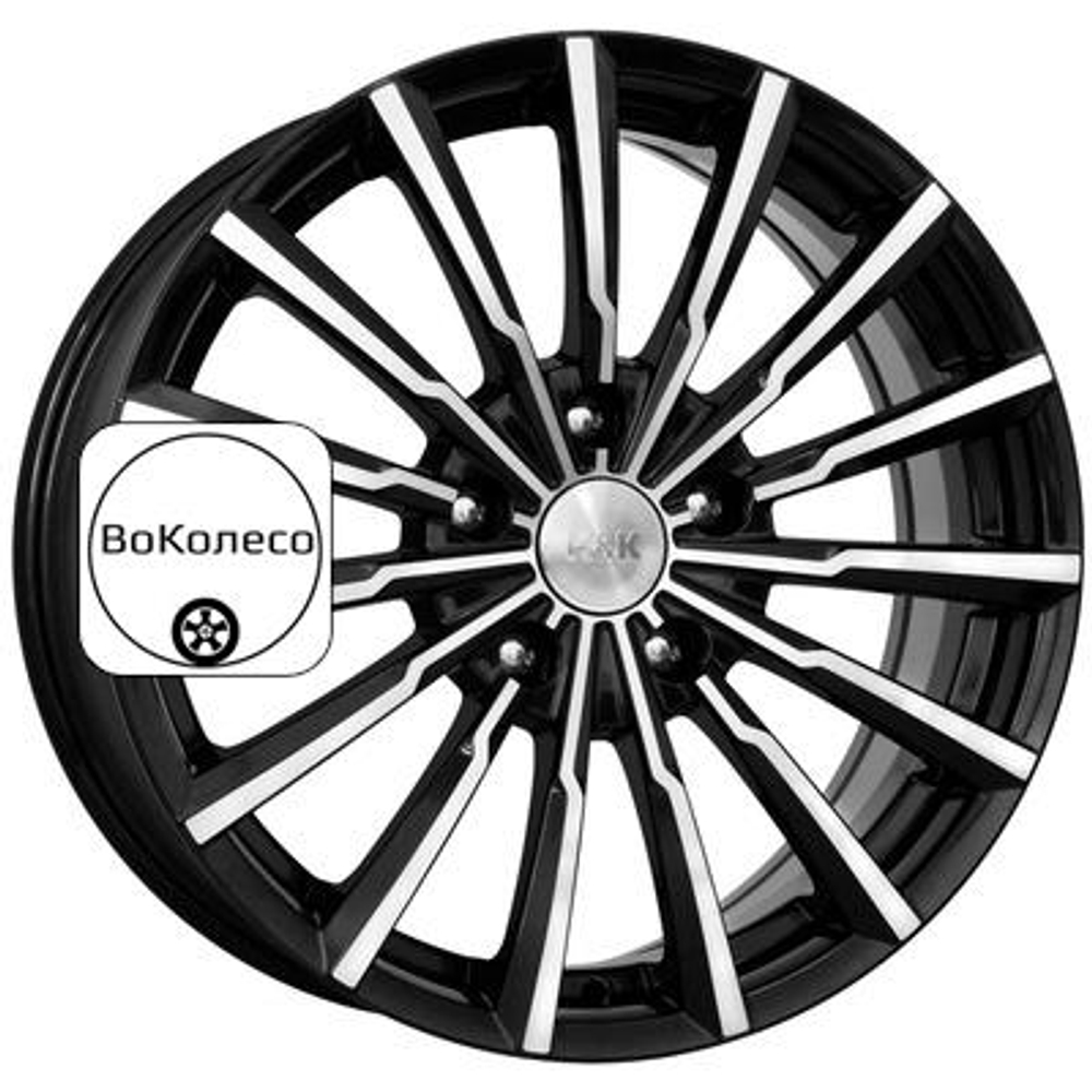 7x17/5x100 ET48 D56,1 Акцент (КС562) Алмаз черный K&K