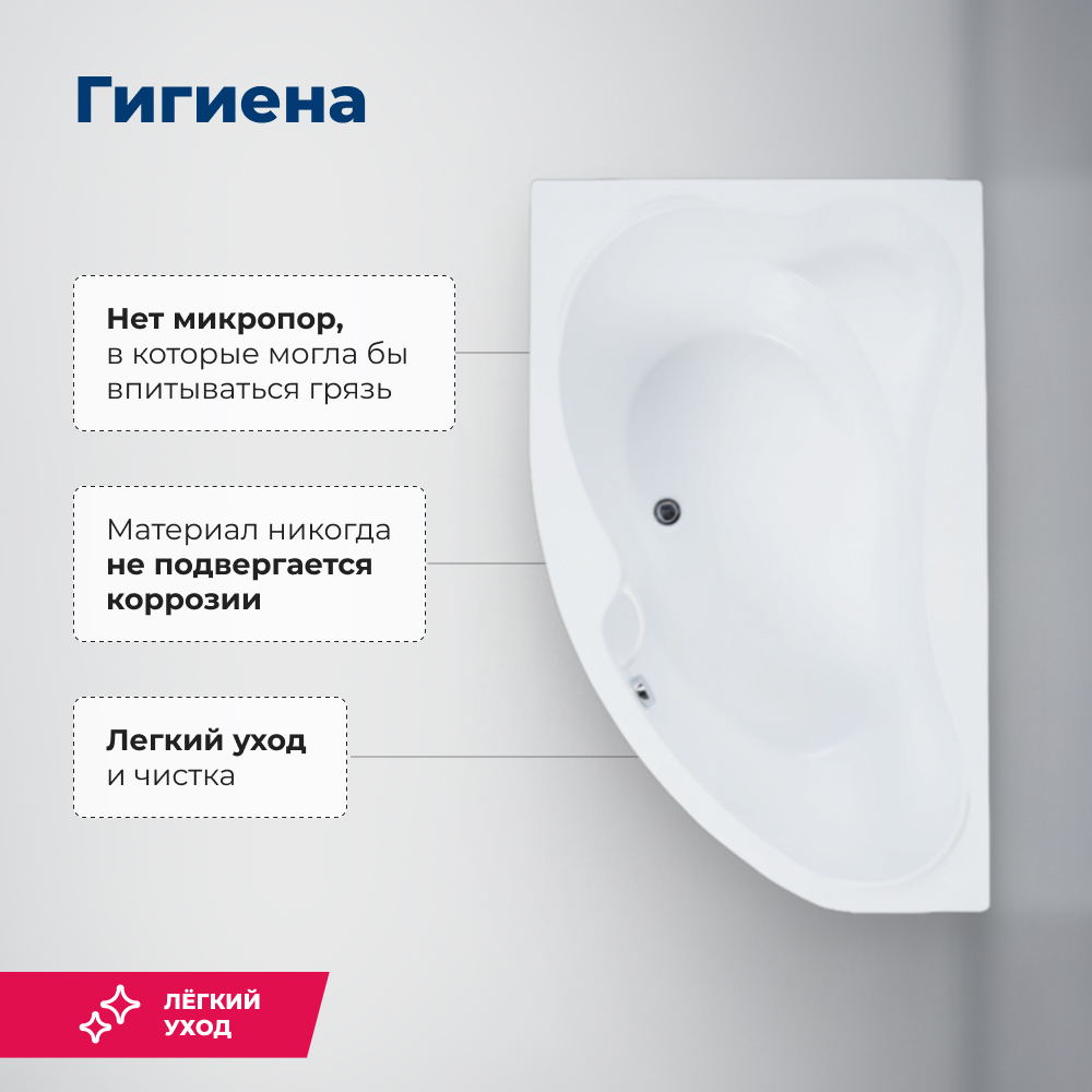 Акриловая ванна Aquanet Capri 160x100 L (с каркасом)