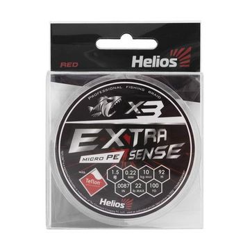 Шнур Helios Extrasense X3 PE Red 92m  1.5/22LB 0.22mm (HS-ES-X3-1.5/22LB)