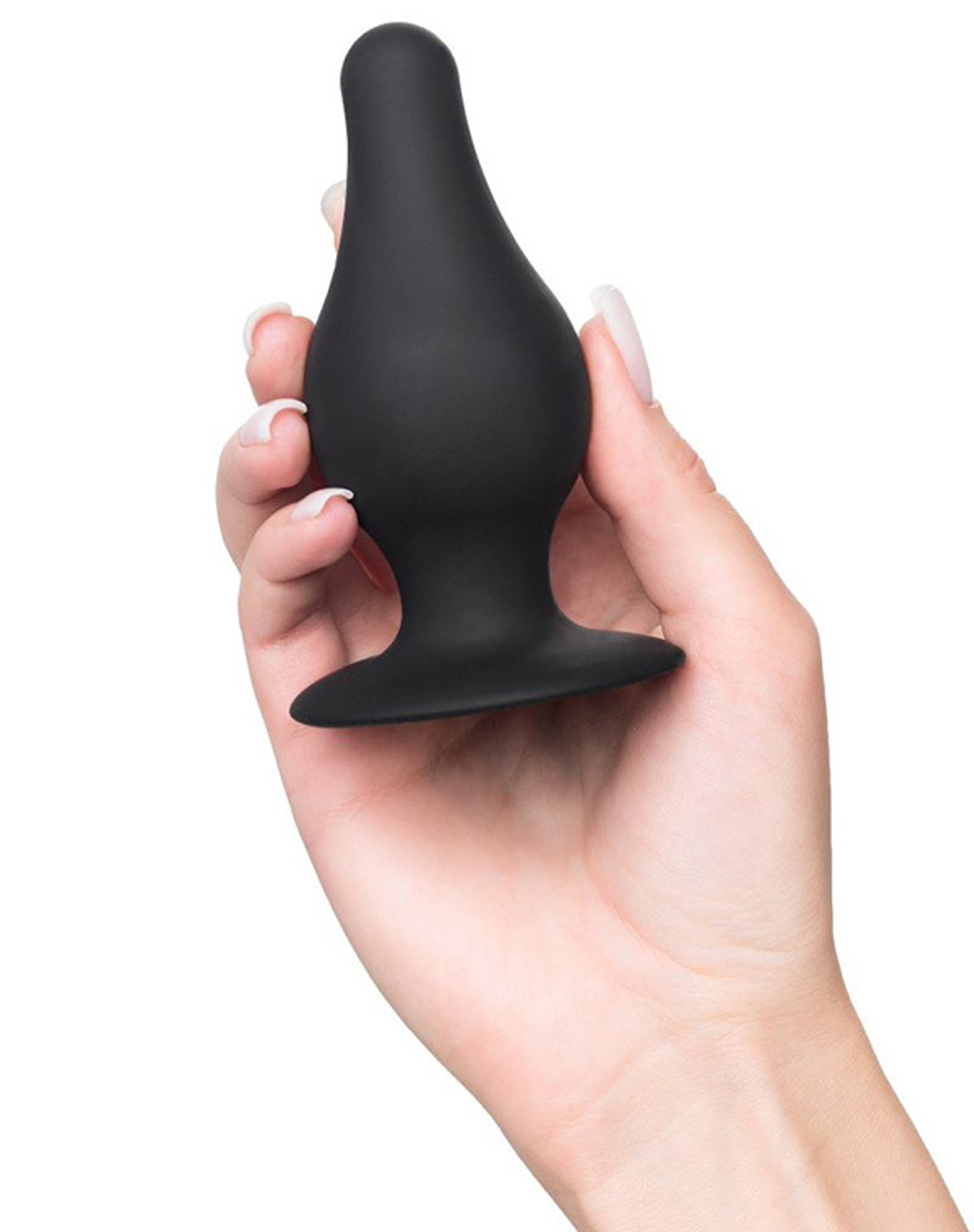 Черная анальная втулка 11см Erotist Toys Anal Plug Spade Size L