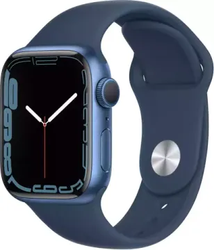 Apple Watch Series 7, 41 мм, корпус из алюминия синего цвета, спортивный ремешок «синий омут»