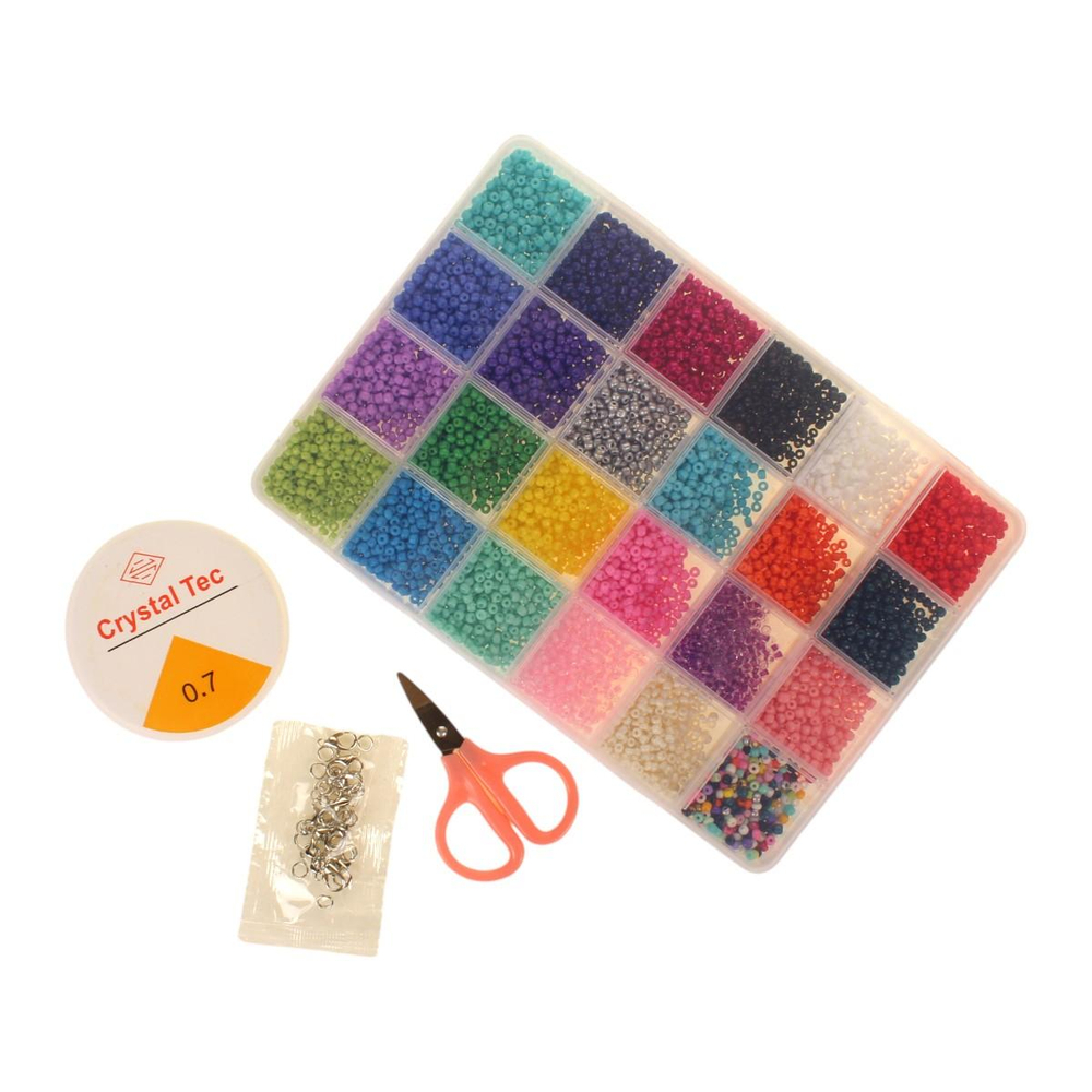 Набор украшений для девочек, в наборе бусины, браслет 13х19 см, с-31054