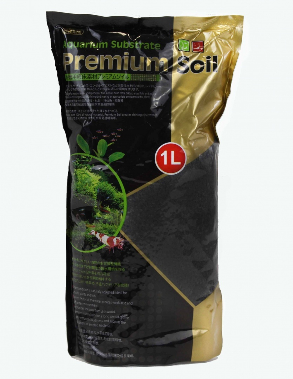 ISTA Premium Soil Субстрат для аквариумных растений и креветок премиум класса 1л,  гранулы 1,5-3,5мм