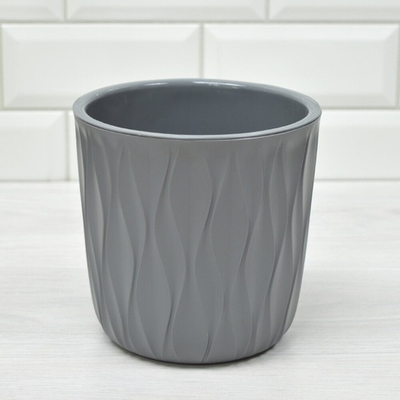 Горшок цветочный Desert 2,3л с дренажной вставкой (d157, h152мм) серый